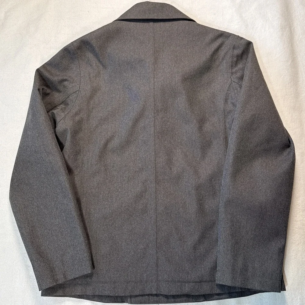 Men's Vaude Double Breasted Blazer Jacket Coat Sz L Gray Ceplex Active